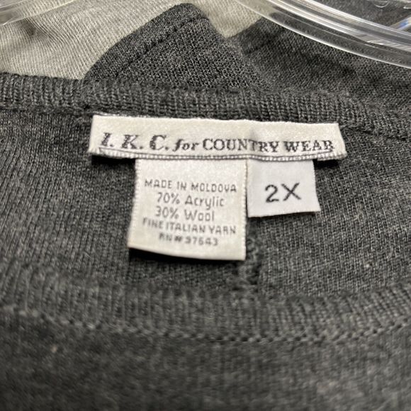 I.K.C. For Country Wear Women's Dress & Poncho Set Gray Size 2X - Picture 6 of 8